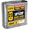 Core Tarps Heavy Duty Tarp, 20 ft L x 0.5 mm H x 10 ft W, 20 Mil, Silver/Black, Polyethylene CT-701-10X20 - alternate 1